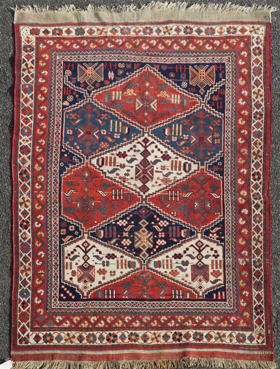 A Caucasian rug, 6ft 2in by 4ft 6in.